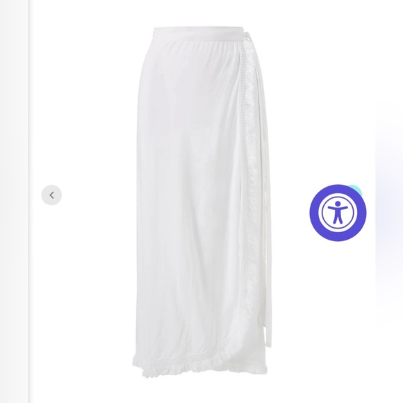 Melissa Odabash Lily high-rise woven maxi skirt White Size Small - Picture 2 of 11